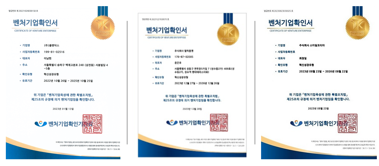벤처기업 인증요건, 어떤 기업들이 벤처 인증을 받는가?