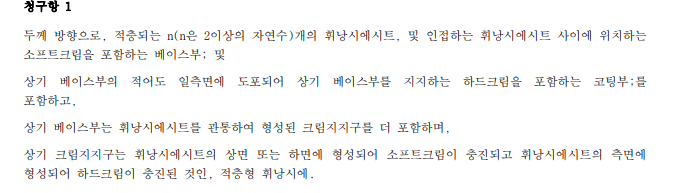 D 사의 휘낭시에 특허, 일단은 유효한 특허입니다.
