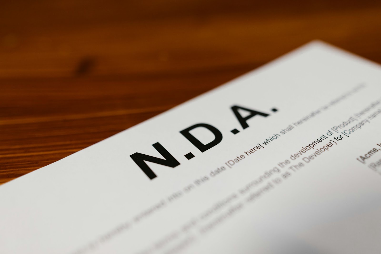 NDA(비밀유지계약서)의 법률적 효과 및 샘플 서식