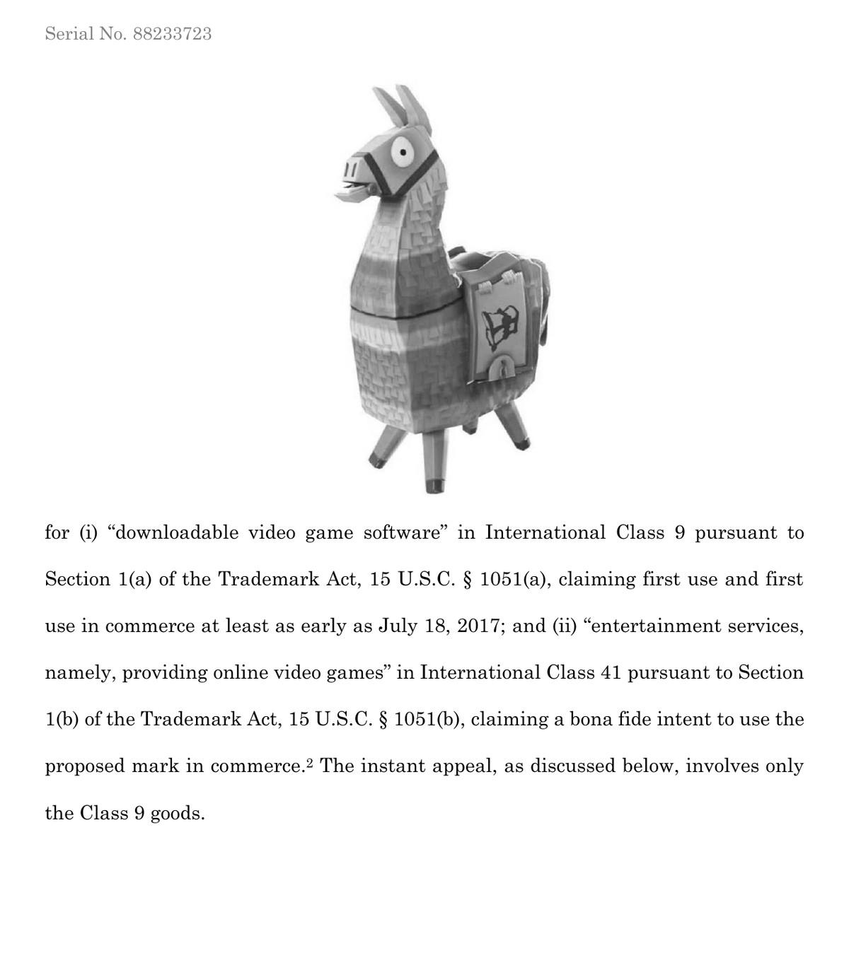 USPTO TTAB In re Epic Games 상표 사건 PDF 일부