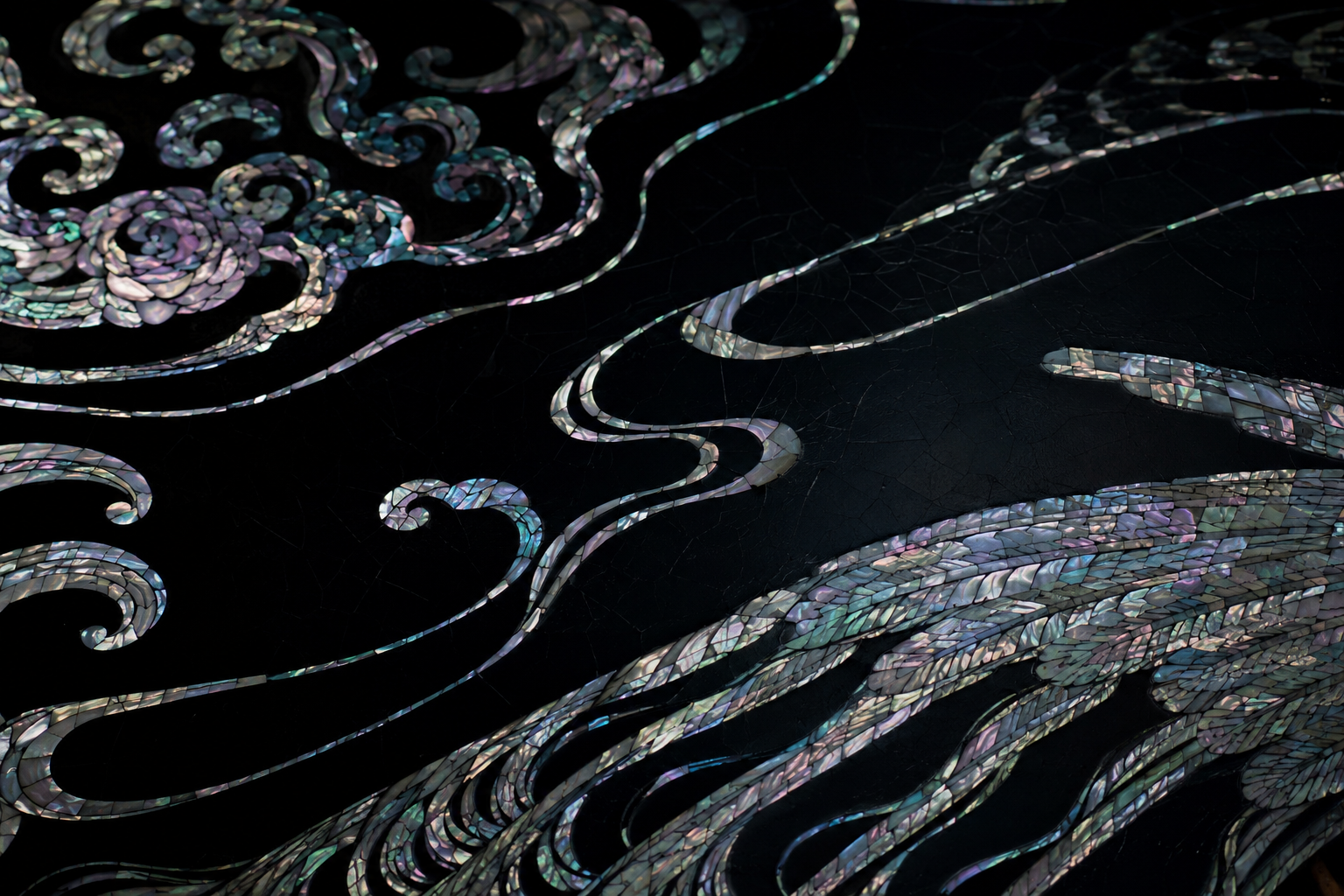 Mother-of-pearl crane inlay reflecting Korean craftsmanship and trusted counsel